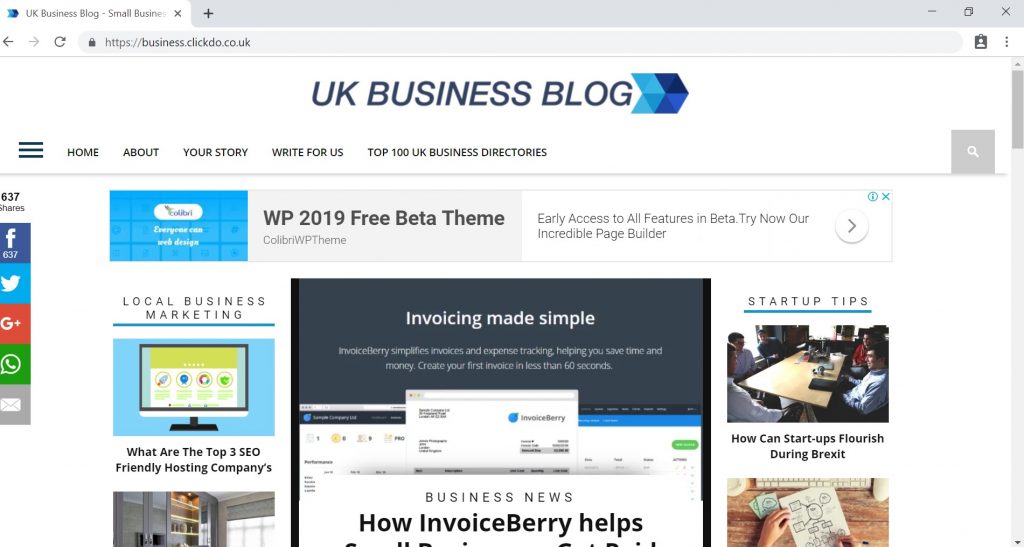 top 3 business blogs in uk